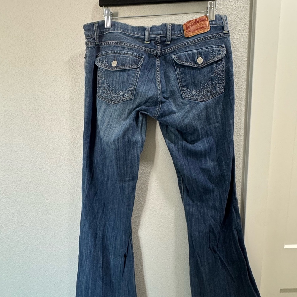 Lucky Brand Blue Flare Wide Leg Jeans - Picture 3 of 4